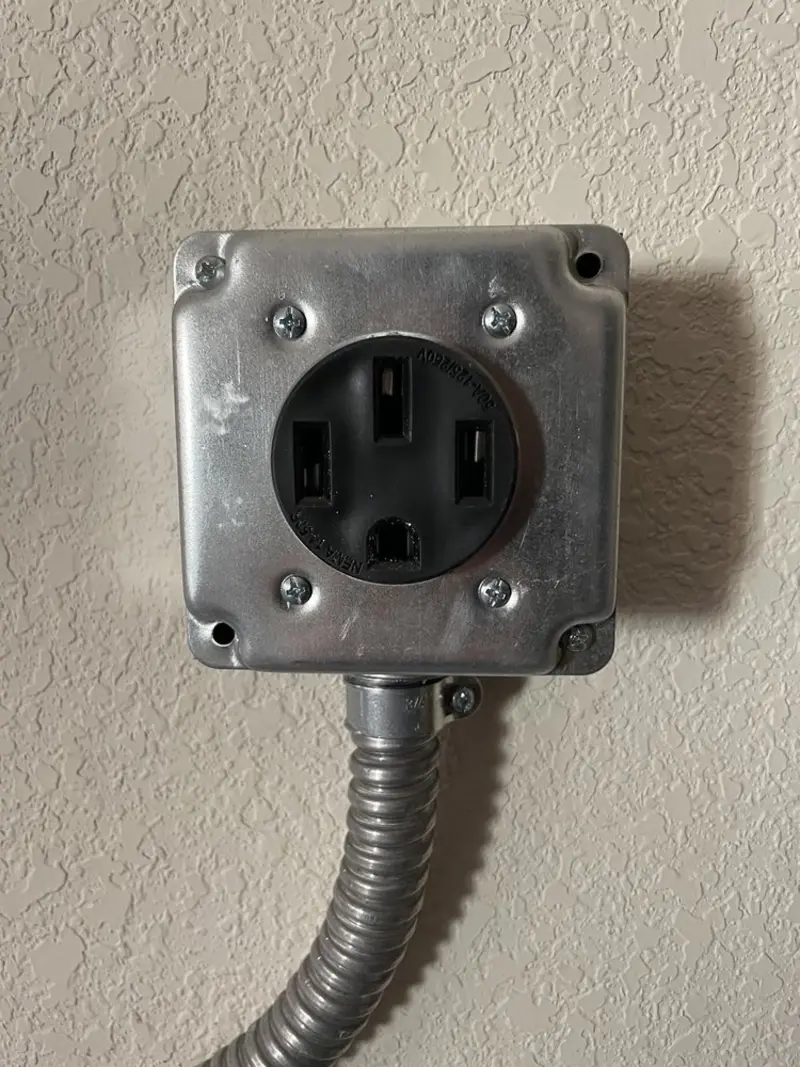 NEMA 14-50 outlet installed for Electrical Panel Upgrade in Proctor